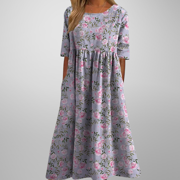 Women's Relaxed Floral Midi Dress
