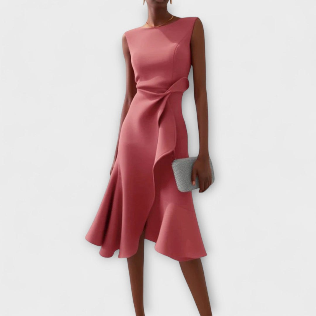 Women's Sleeveless Asymmetric Midi Dress