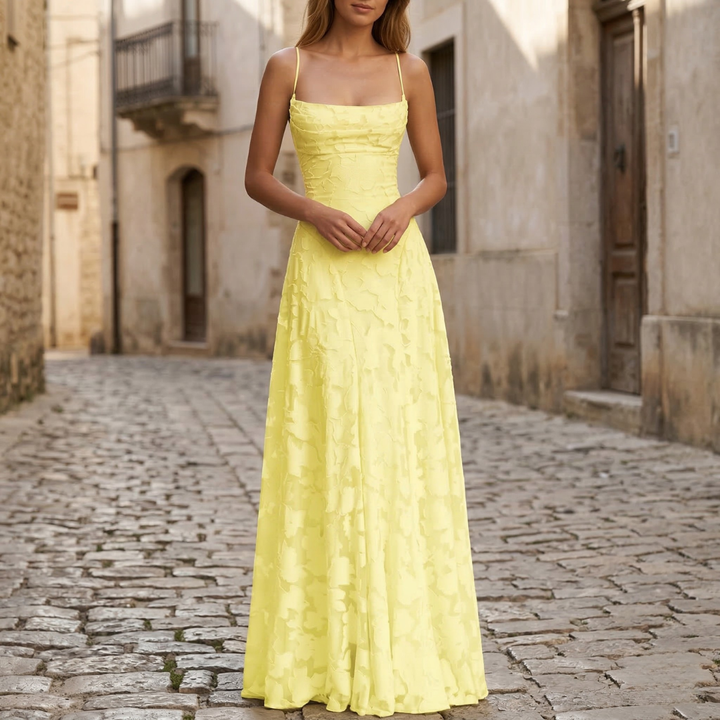 Women's Spaghetti Strap A-Line Maxi Gown