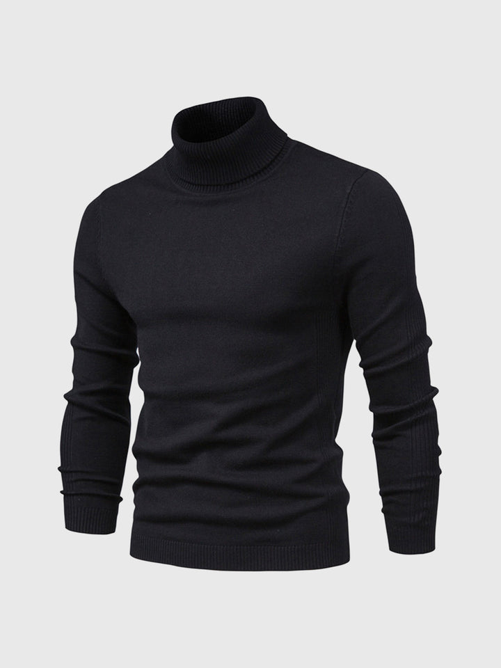 Washable turtleneck sweater for men
