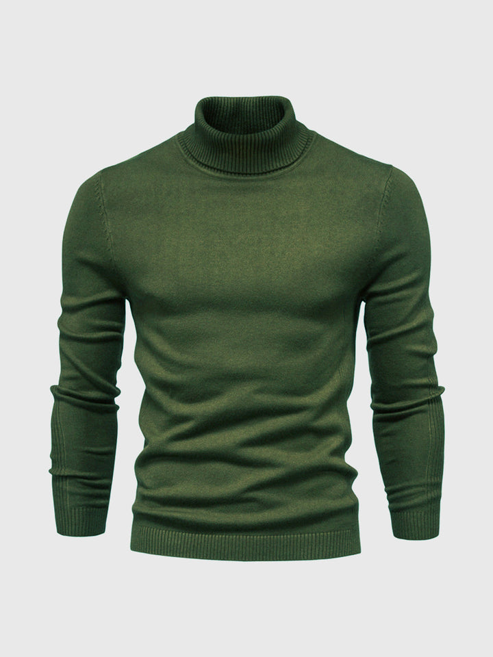 Washable turtleneck sweater for men