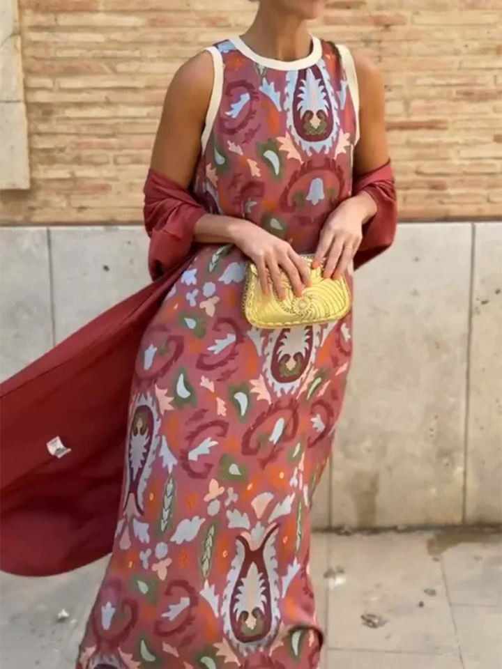 Women's Boho Two-Piece Maxi Dress
