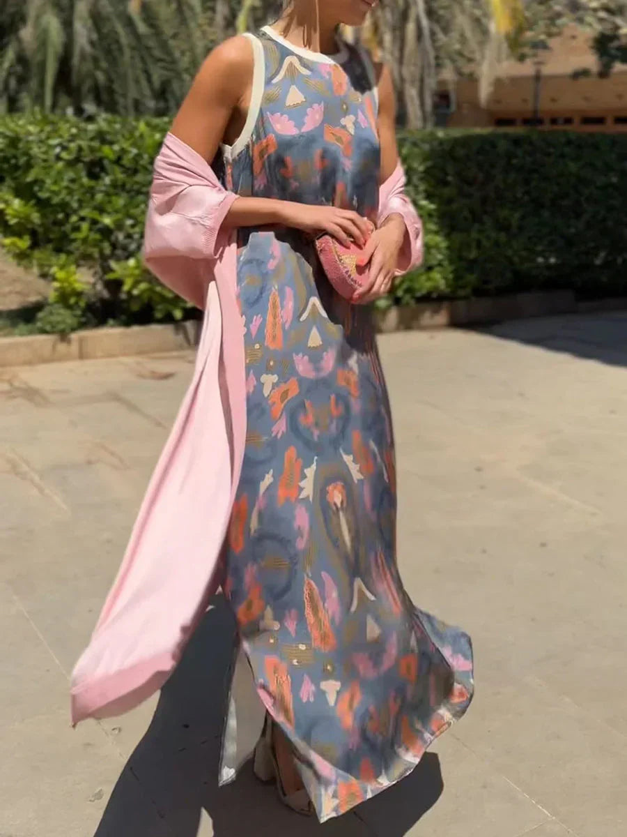 Women's Boho Two-Piece Maxi Dress