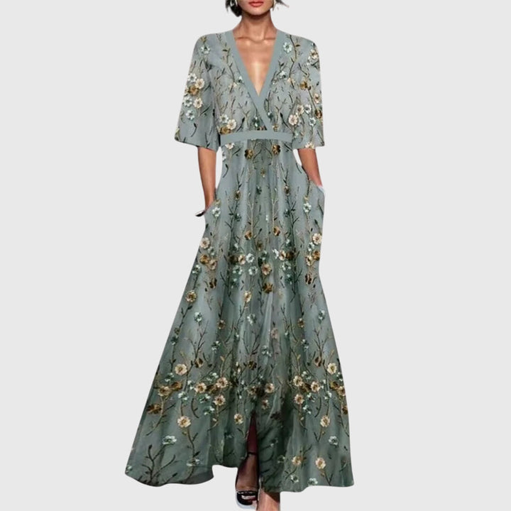 Women's Floral Belted Spring Dress