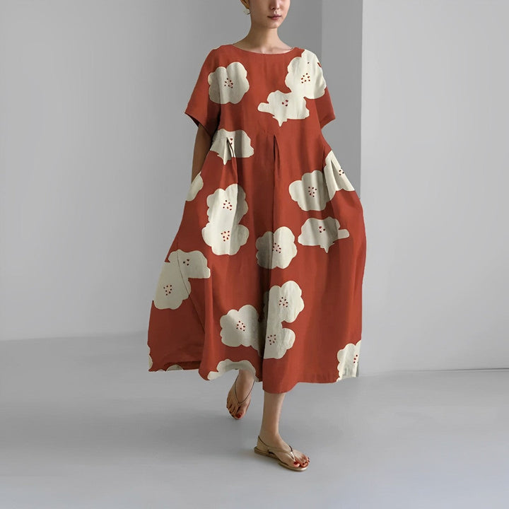 Relaxed printed dress for women