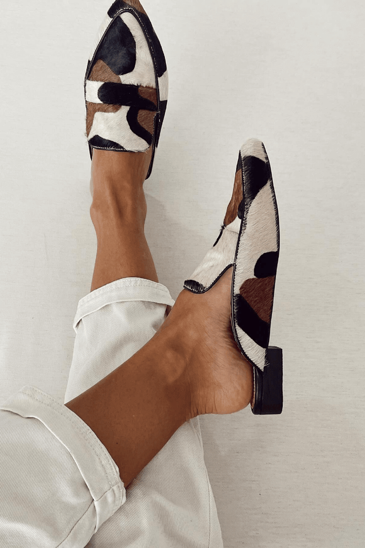Women's Abstract Print Loafers Slip On Smart Casual