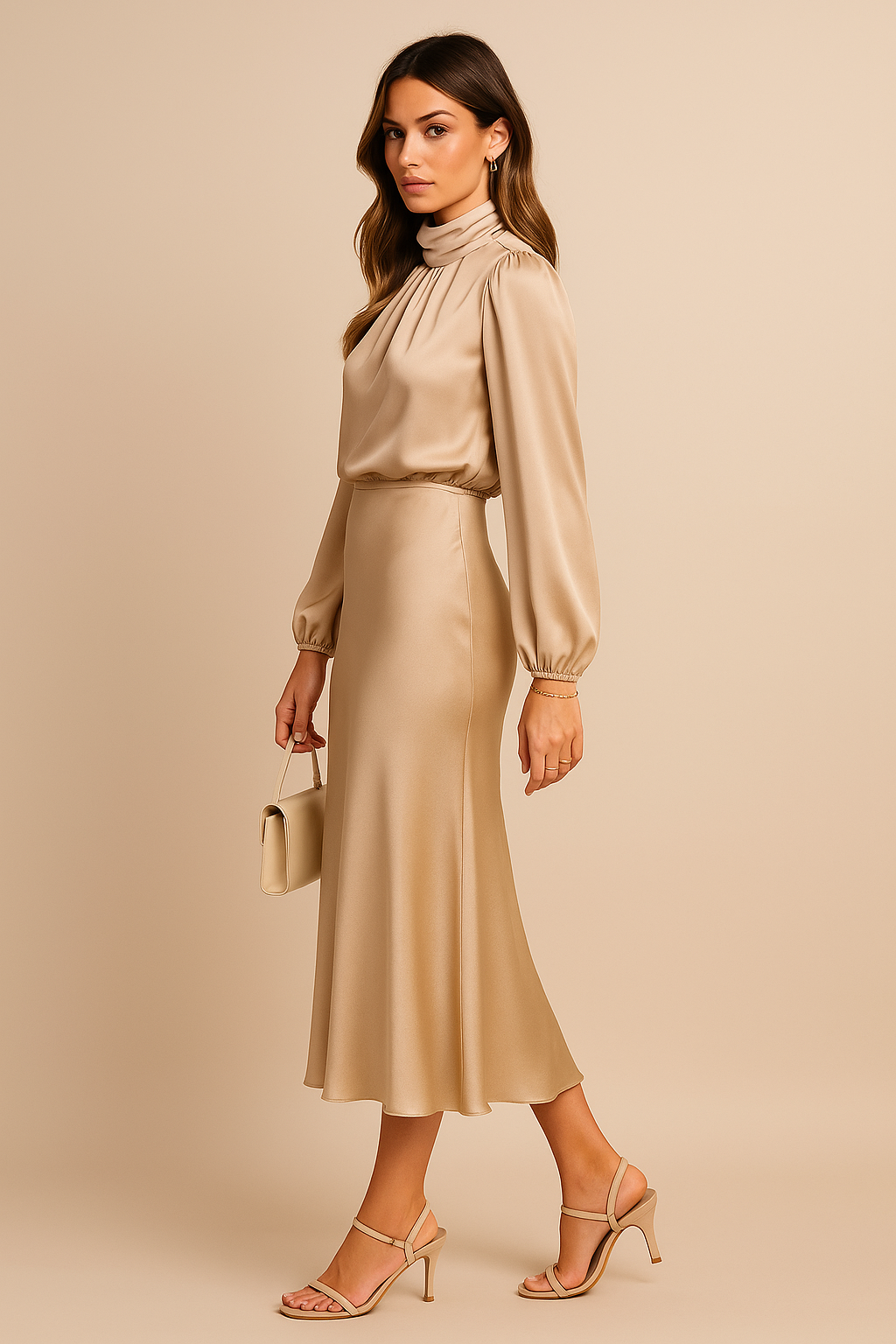 Women's Satin Midi Dress