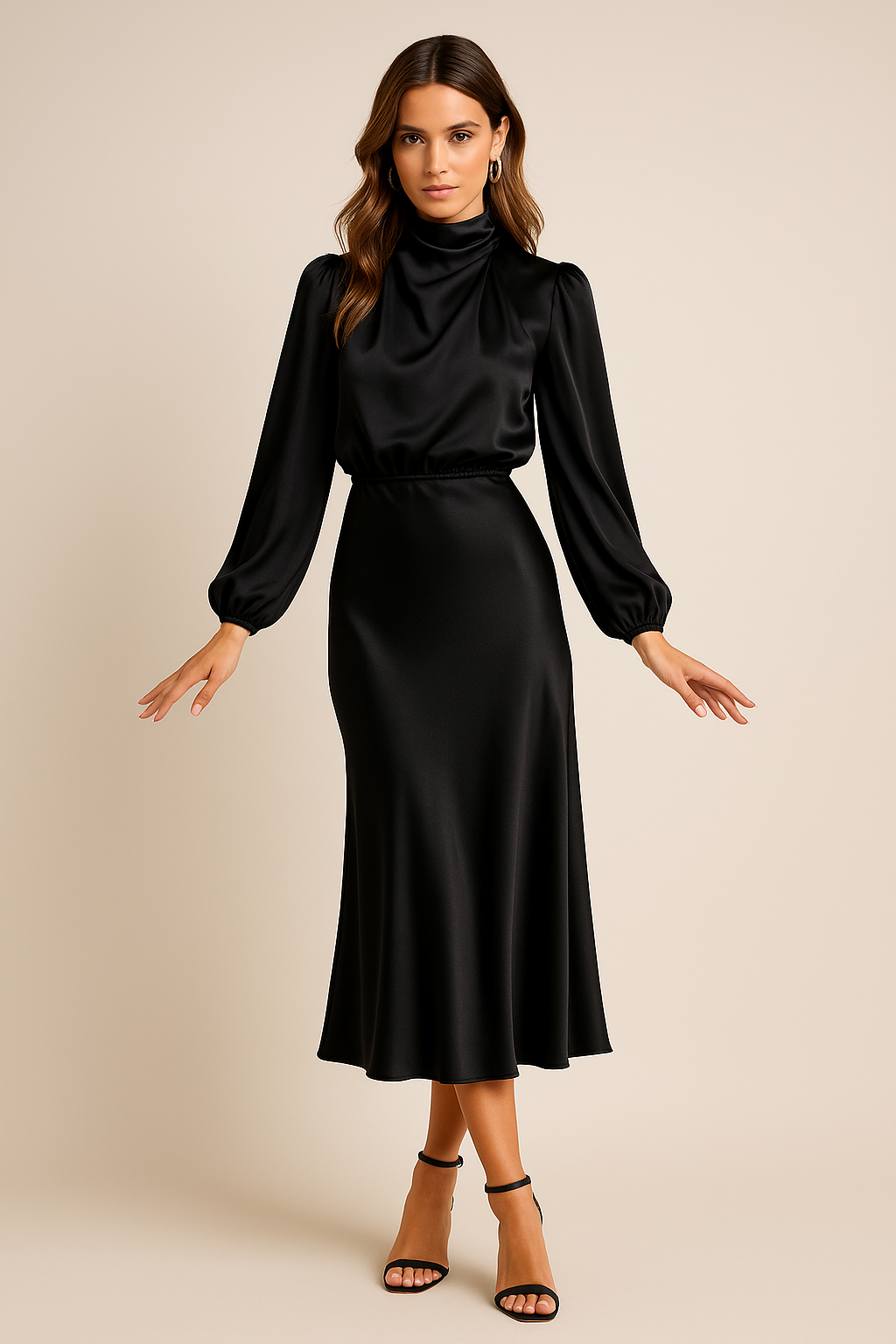 Women's Satin Midi Dress