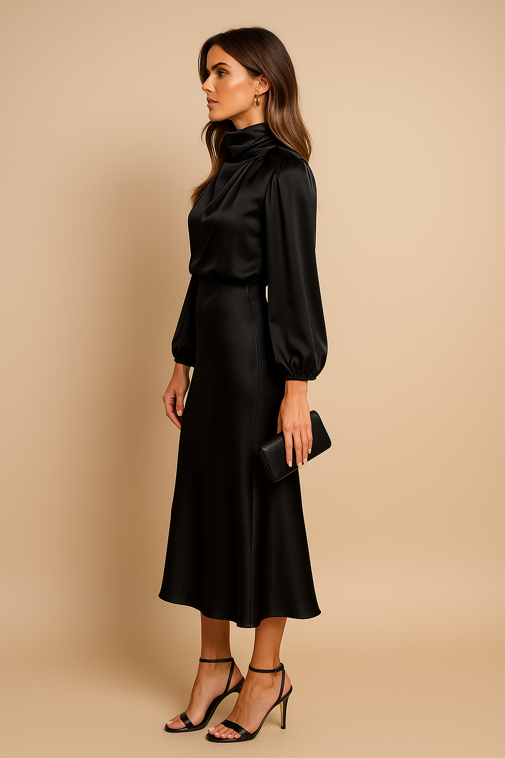 Women's Satin Midi Dress
