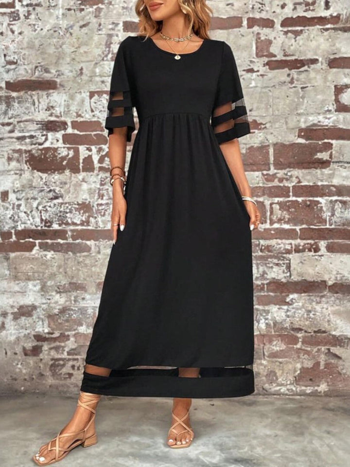 Women's Tummy Flattering Midi Dress Elegant Fit