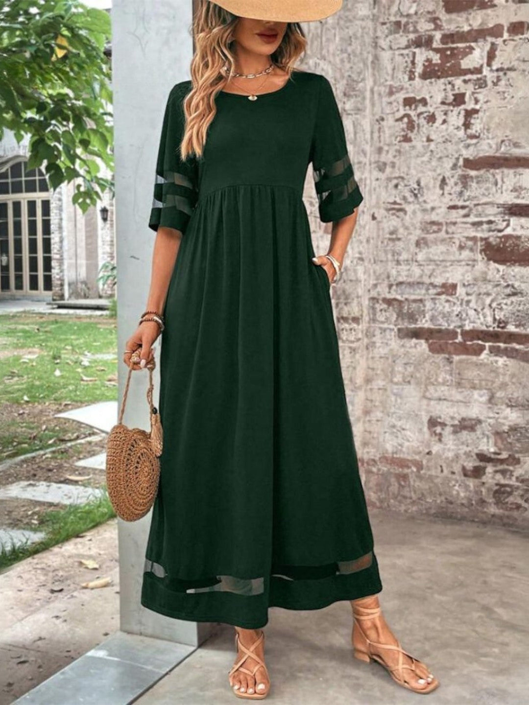 Women's Tummy-Flattering Midi Dress