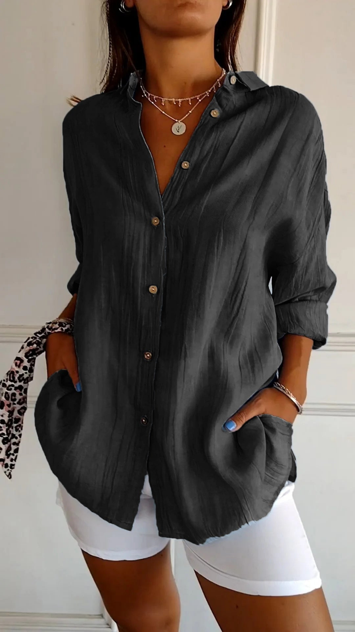 Women's Oversized Linen Shirt