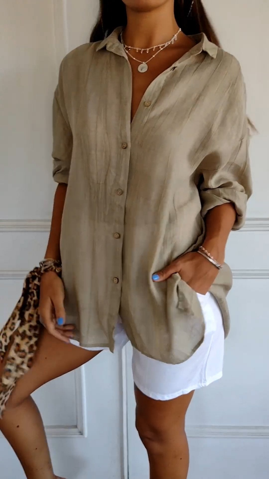 Women's Oversized Linen Shirt