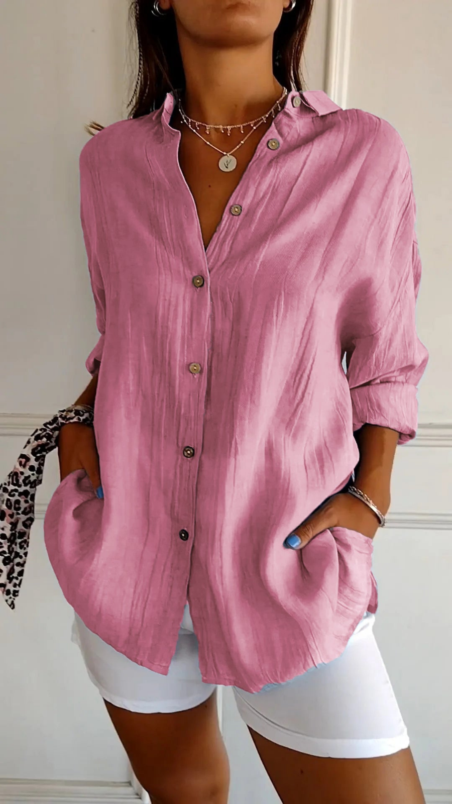 Women's Oversized Linen Shirt