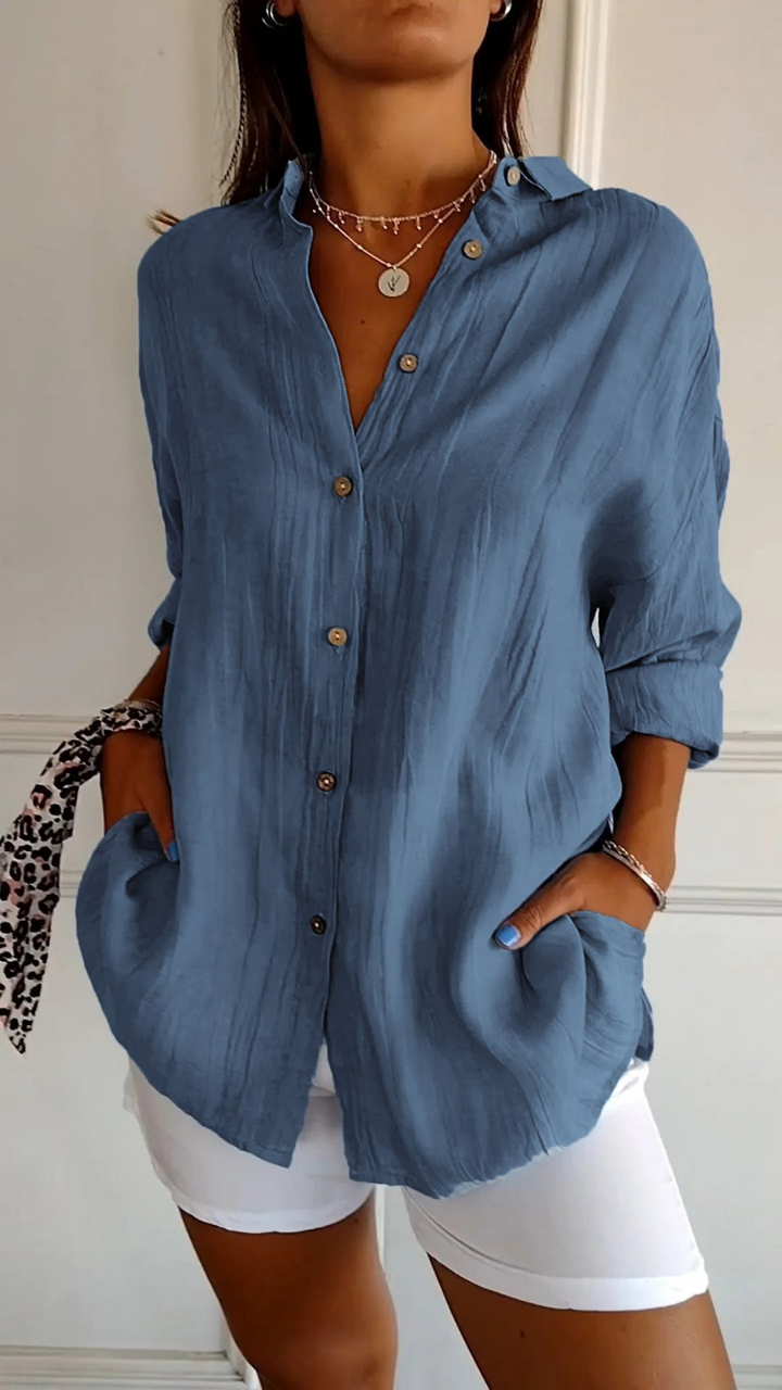 Women's Oversized Linen Shirt