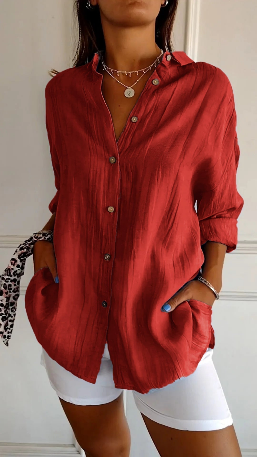 Women's Oversized Linen Shirt