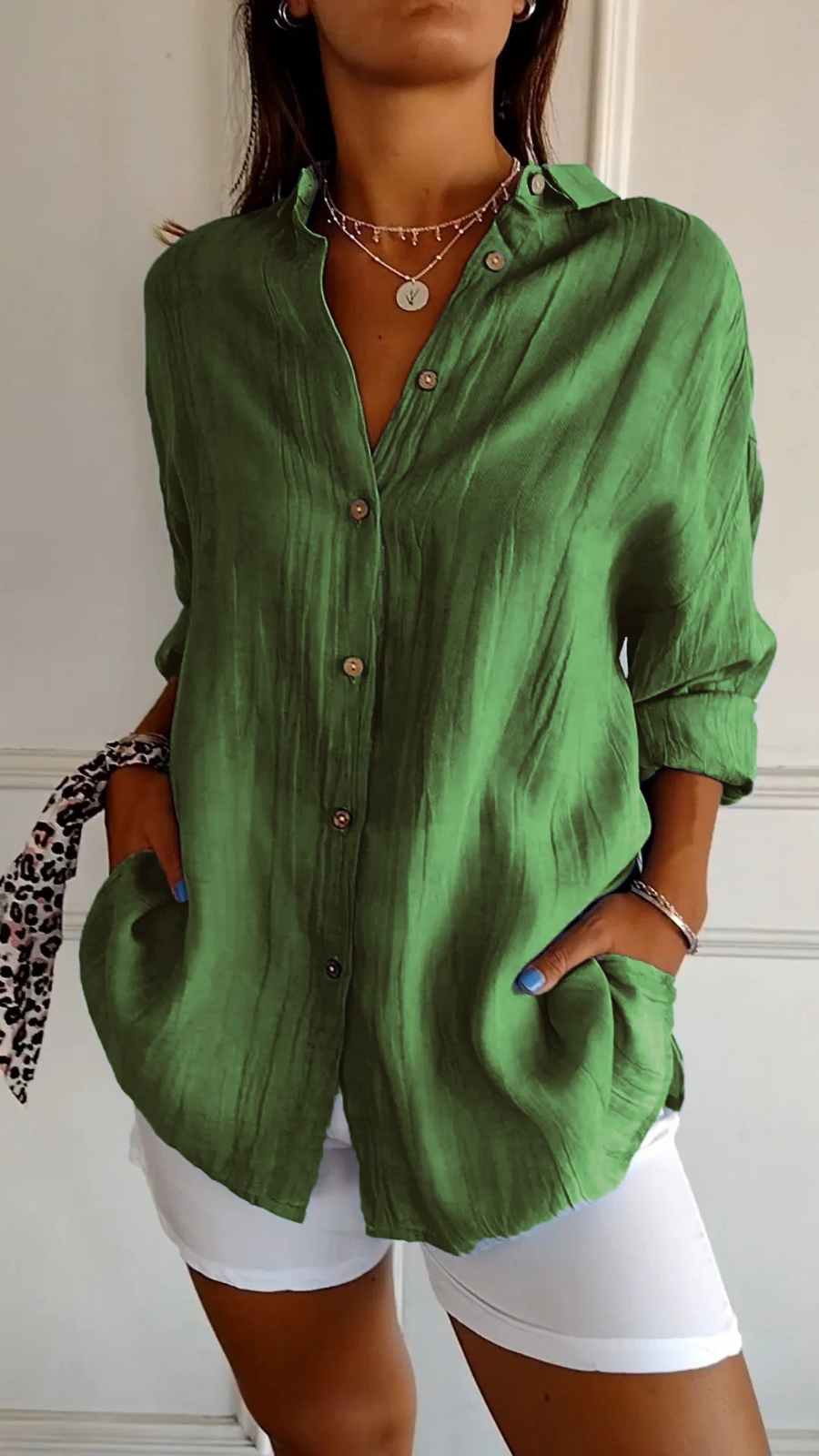 Women's Oversized Linen Shirt