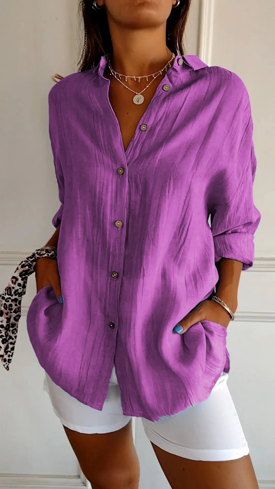 Women's Oversized Linen Shirt
