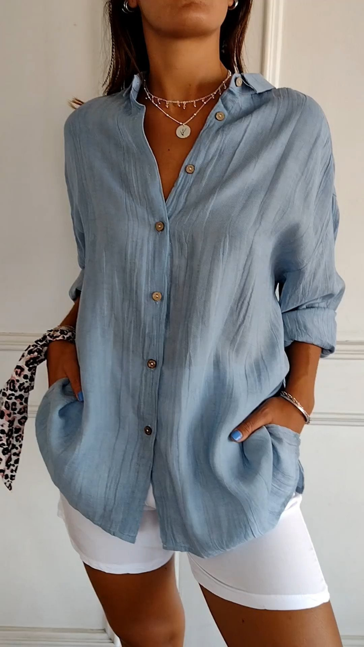Women's Oversized Linen Shirt