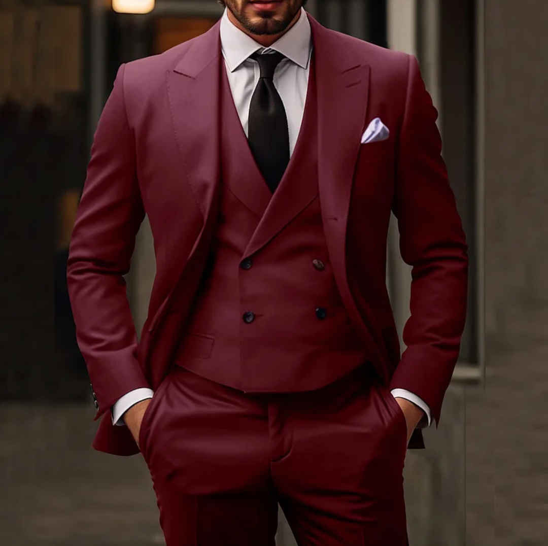 Three-piece suit set for men