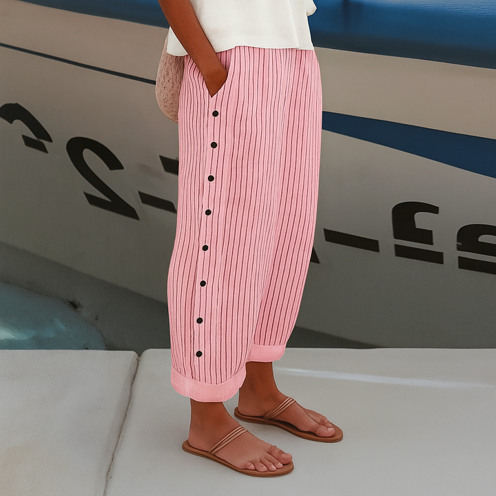Women's Straight Leg Trousers with Pockets