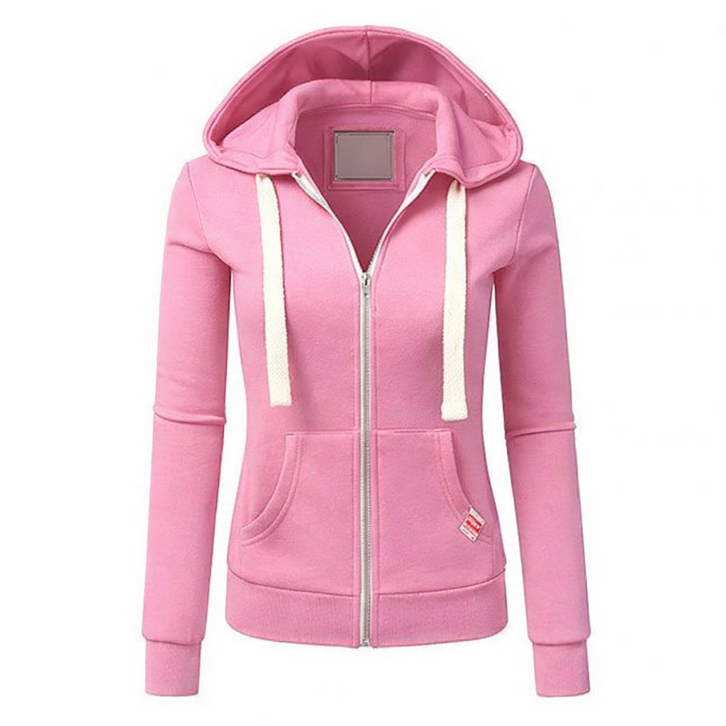 Women's Zip Up Hoodie Slim Fit Drawstring