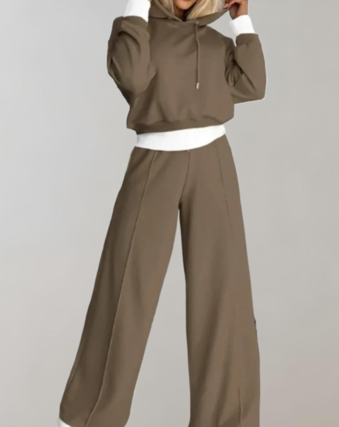 Women's Hoodie Wide-Leg Tracksuit Set