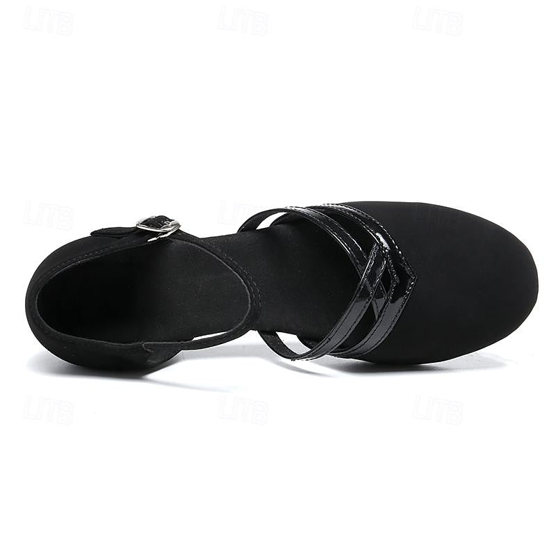 Women's Dance Shoes Ankle Strap Round Toe Non-Slip