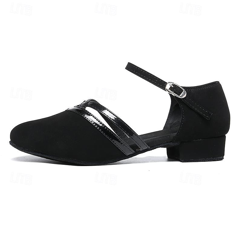 Women's Dance Shoes Ankle Strap Round Toe Non-Slip