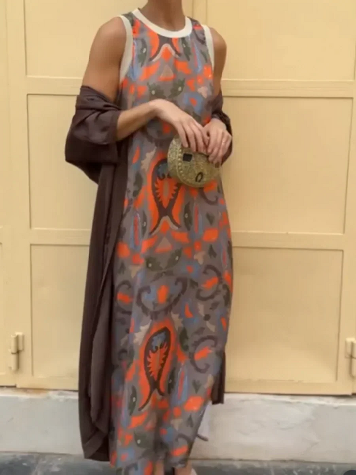 Women's Boho Two-Piece Maxi Dress