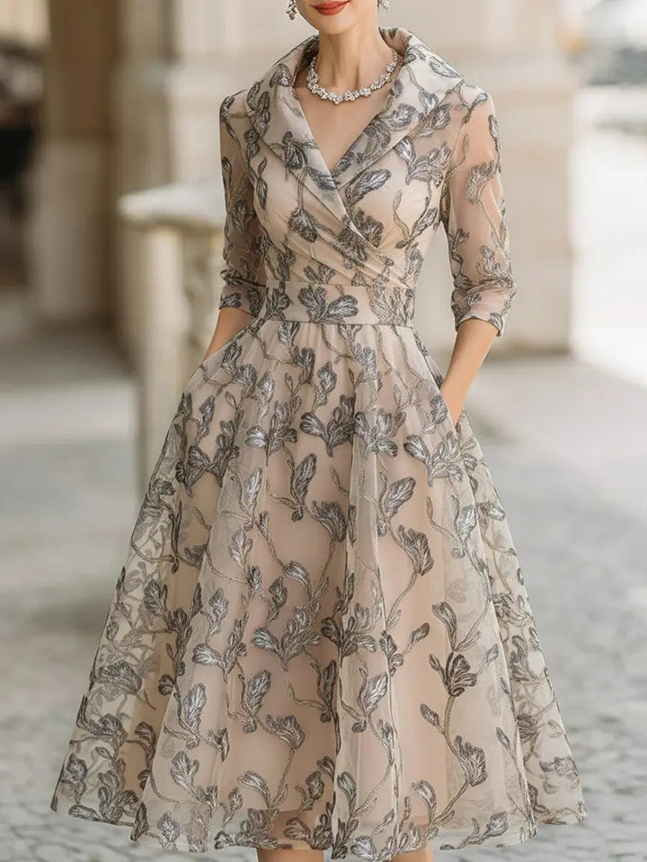 Women's Wedding Guest Wrap Midi Dress