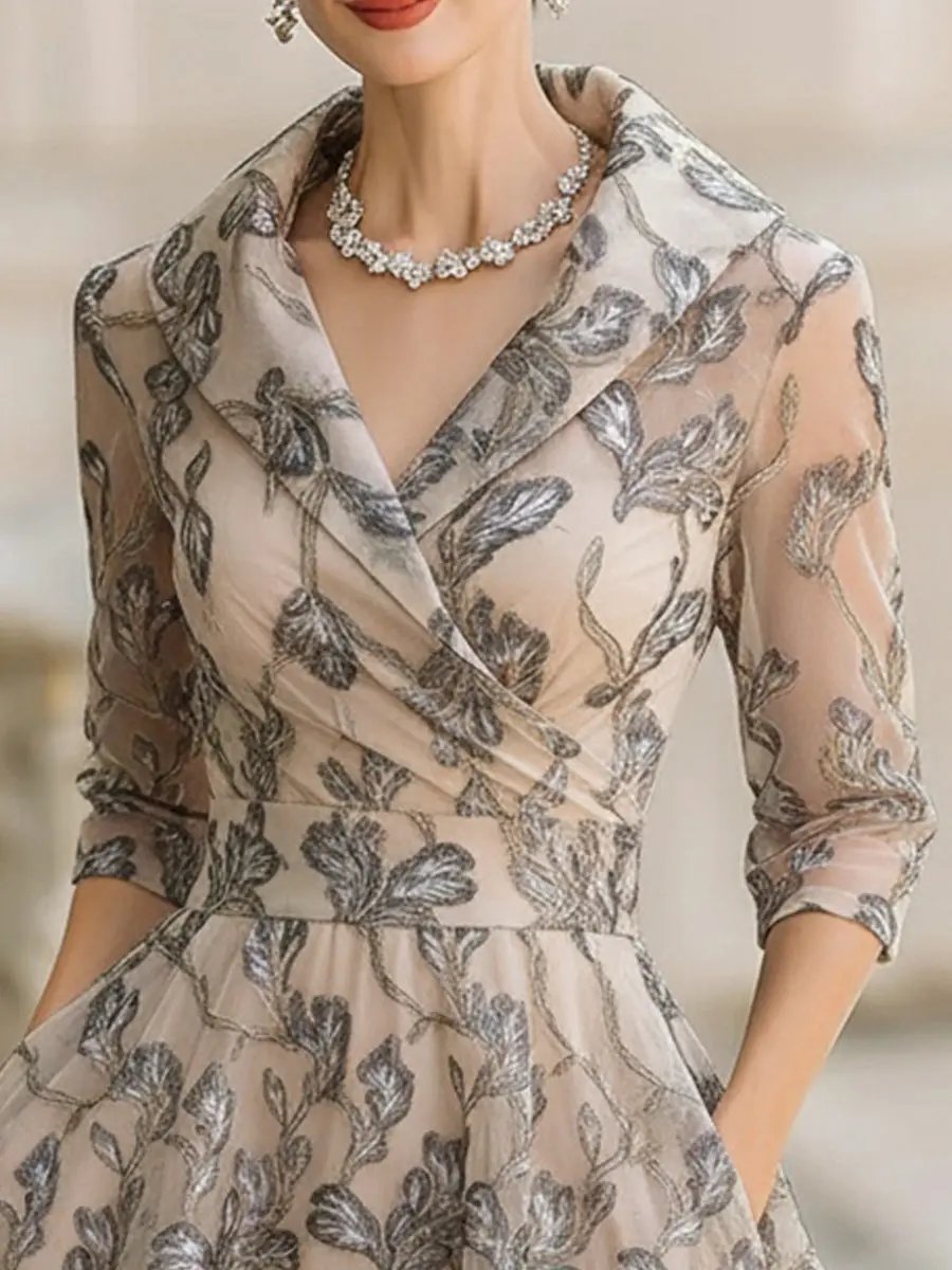 Women's Wedding Guest Wrap Midi Dress