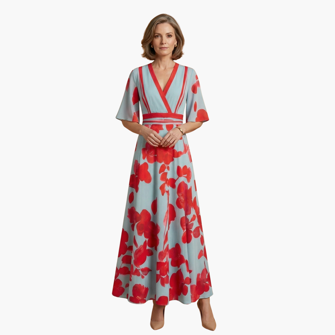 Women's Tailored Floral Maxi Dress