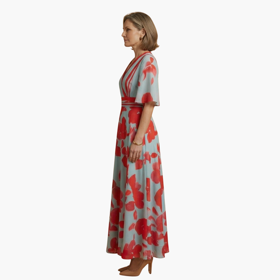 Women's Tailored Floral Maxi Dress