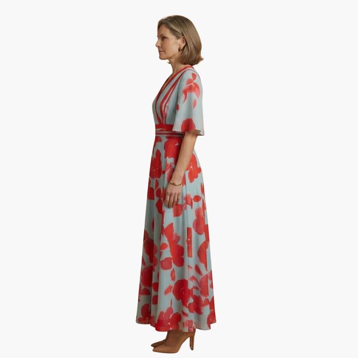 Women's Tailored Floral Maxi Dress