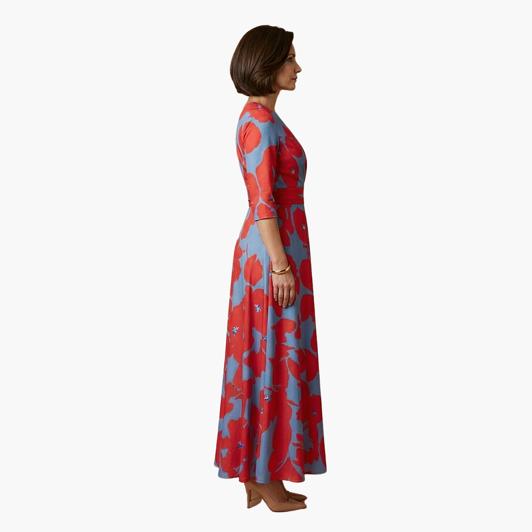 Women's Tailored Floral Maxi Dress
