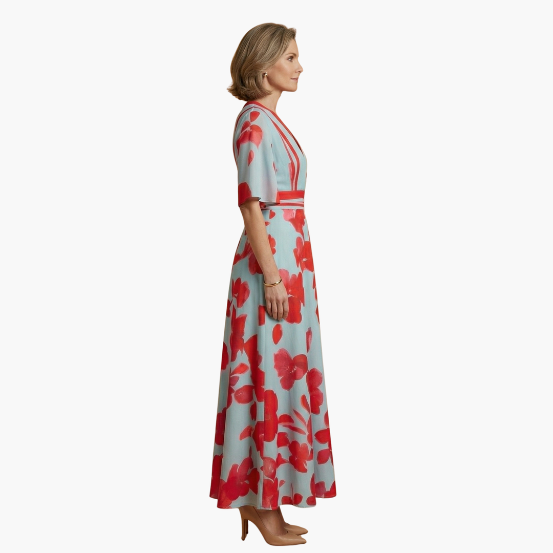Women's Tailored Floral Maxi Dress