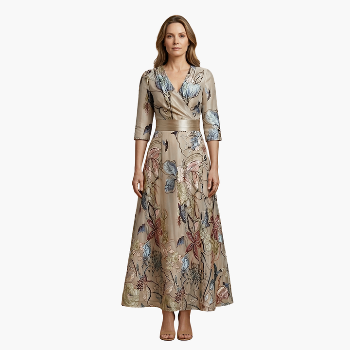 Women's Tailored Floral Maxi Dress