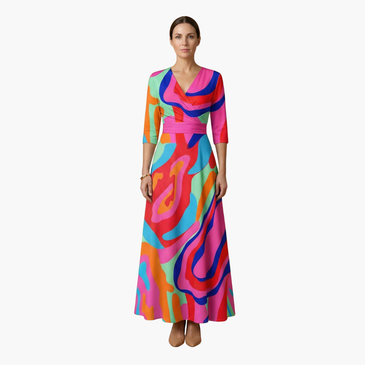 Women's Tailored Floral Maxi Dress