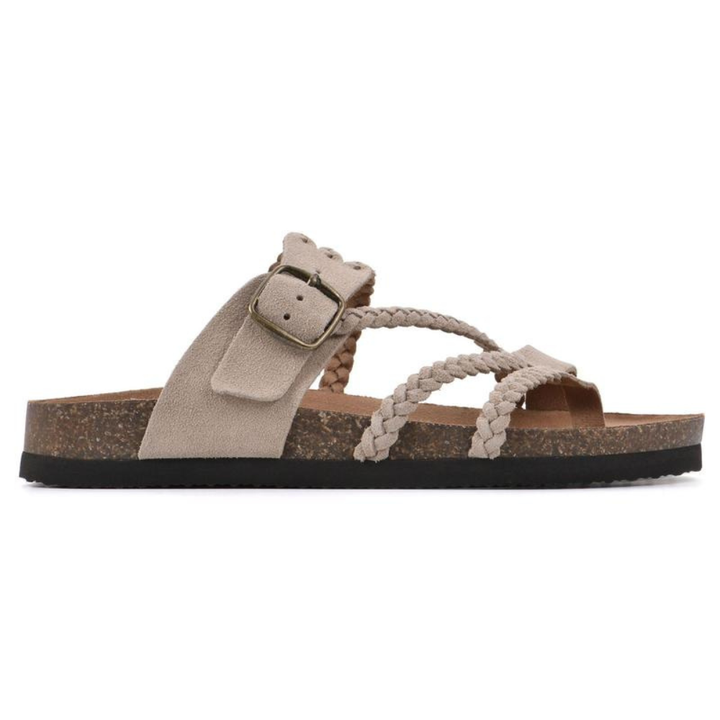 Women's Braided Suede Cork Sandals