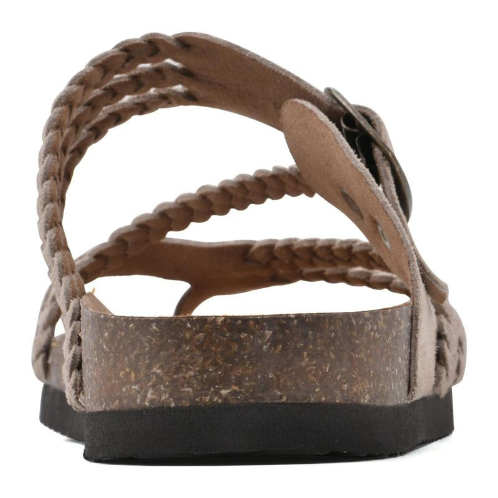 Women's Braided Suede Cork Sandals