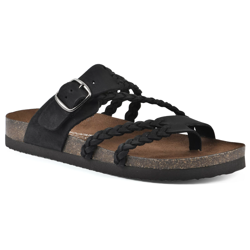 Women's Braided Suede Cork Sandals