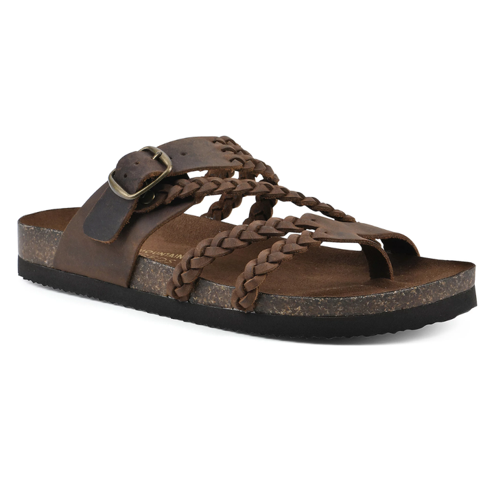 Women's Braided Suede Cork Sandals