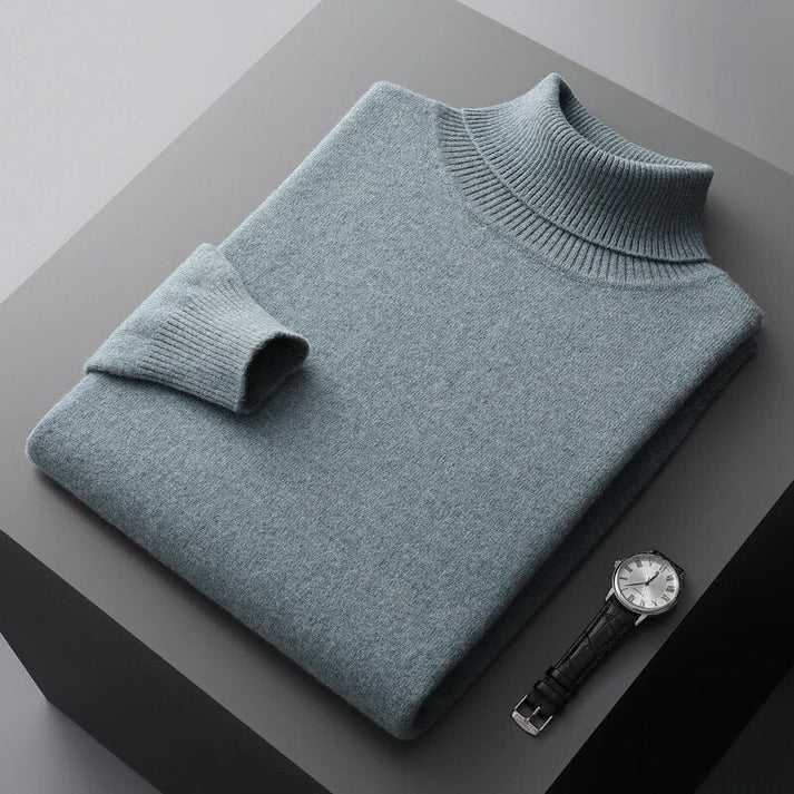 Classic cashmere turtleneck sweater for men