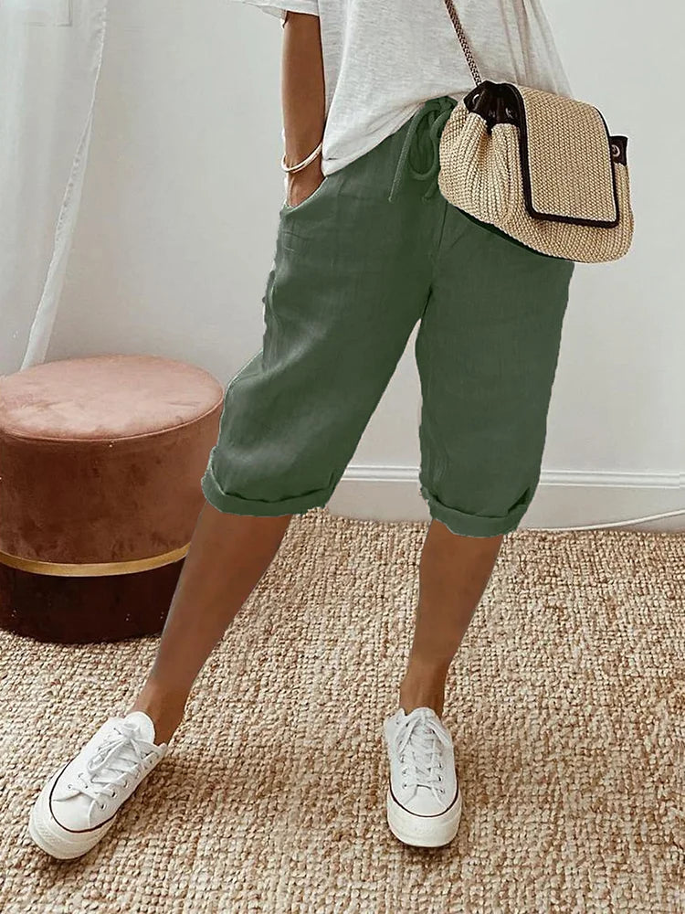 Women's Cotton Capri Trousers