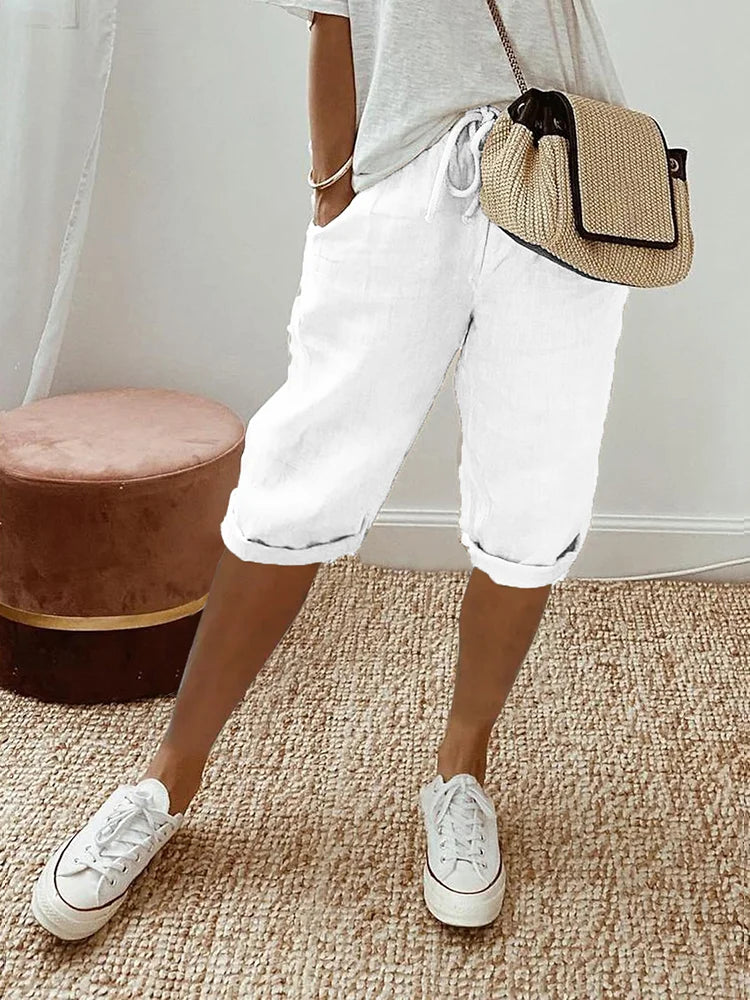 Women's Cotton Capri Trousers