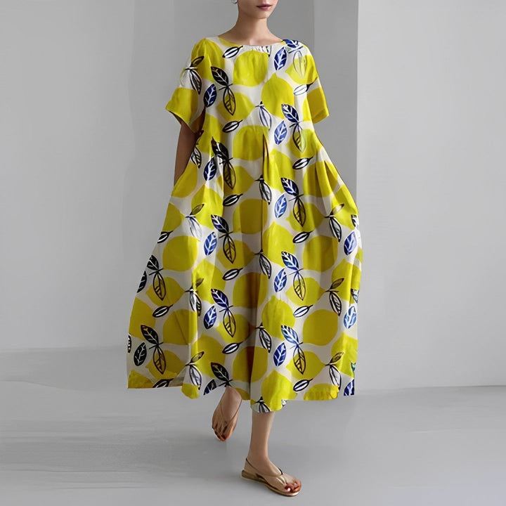 Relaxed printed dress for women
