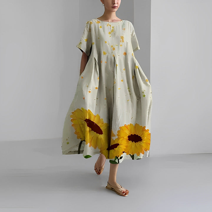 Relaxed printed dress for women