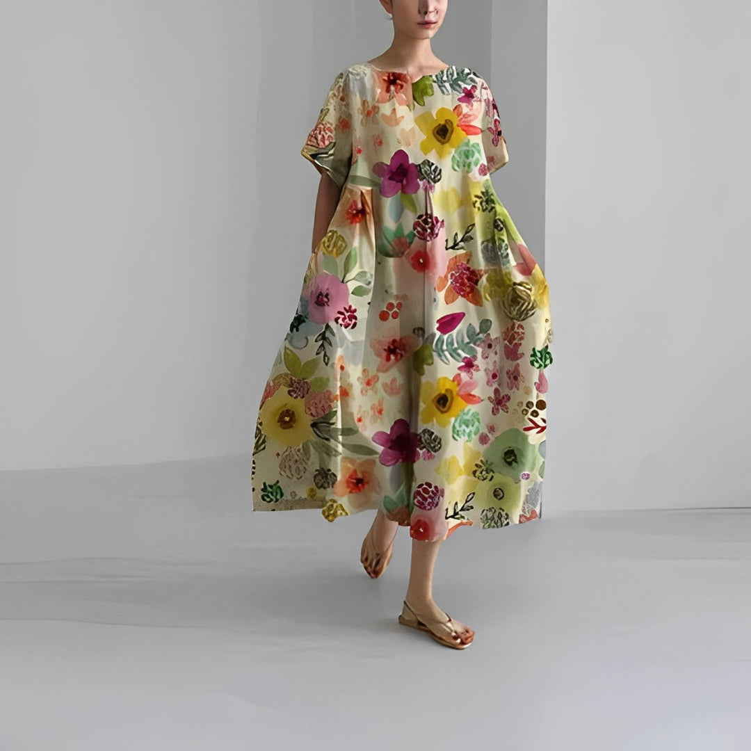 Relaxed printed dress for women