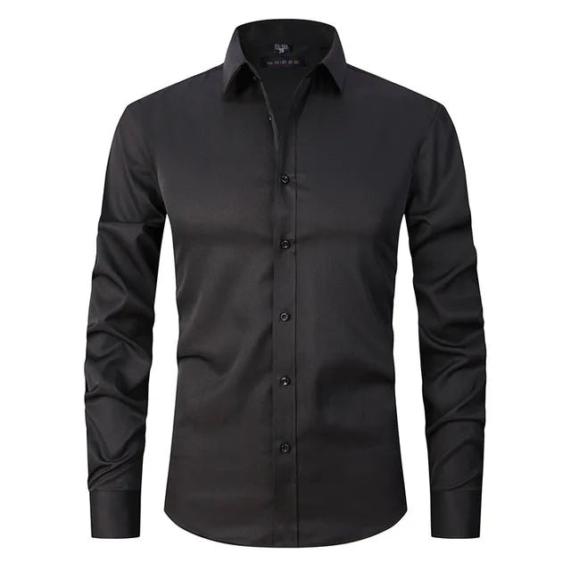Wrinkle-free stretch shirt for men